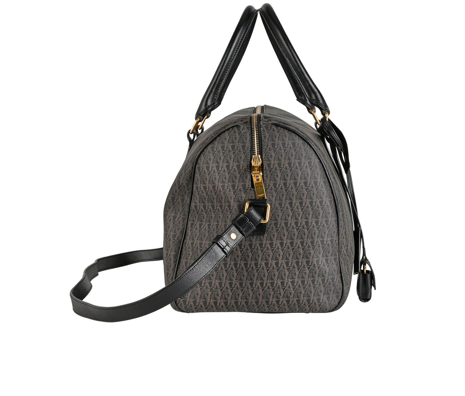 Holdall, &pound;550, Handbags, Black/Brown, Canvas/Leather, Side view